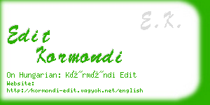 edit kormondi business card
